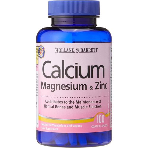 Holland & Barrett Calcium Magnesium & Zinc Caplets, 100 Count