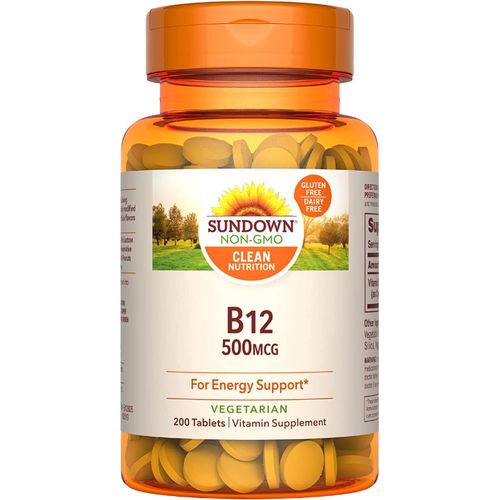 Sundown Naturals Naturals Vitamin B-12 500 Mcg, Tablets, 200 Count