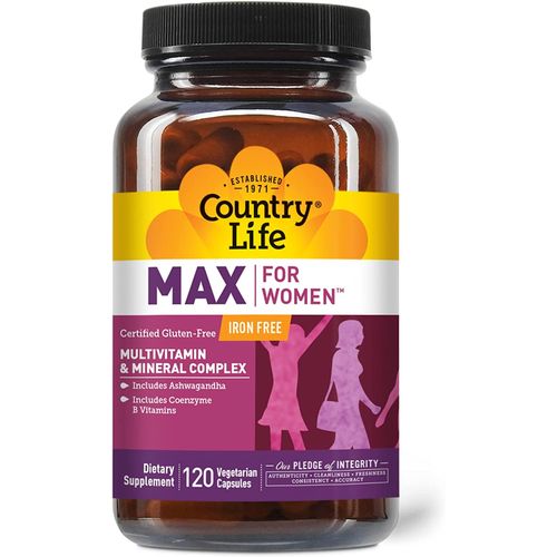 Country Life Max For Women Iron Free - 120 Vegetarian Capsules