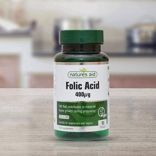 Natures Aid Folic Acid 400ug - 90 Tablets