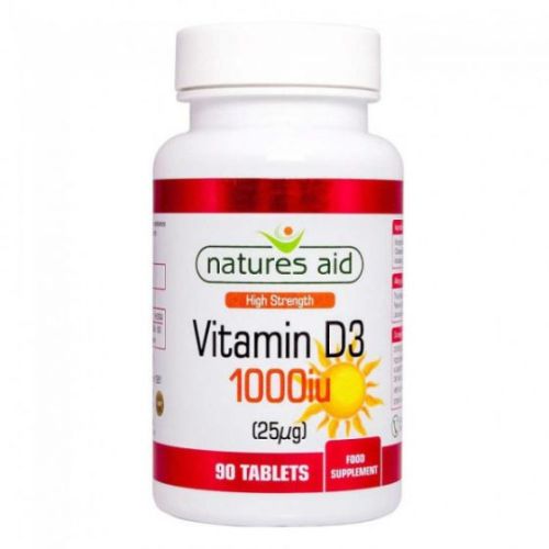 Natures Aid Vitamin D3 1000iu 90 Tablets