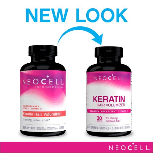 Neocell Keratin Hair Treatment Collagen And Amla Extract, Vitamin C 60 Capsules