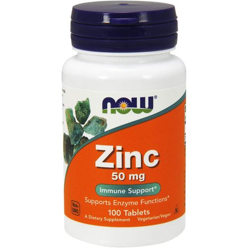 Now Zinc Gluconate) 50 Mg Supports Enzyme Functions*, Immune Support*, 100 Tablets