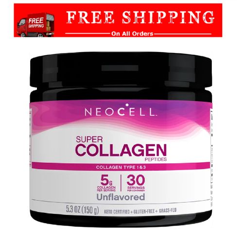 Neocell Super Collagen Peptides, Grass-Fed Collagen Types 1 And 3, Unflavored