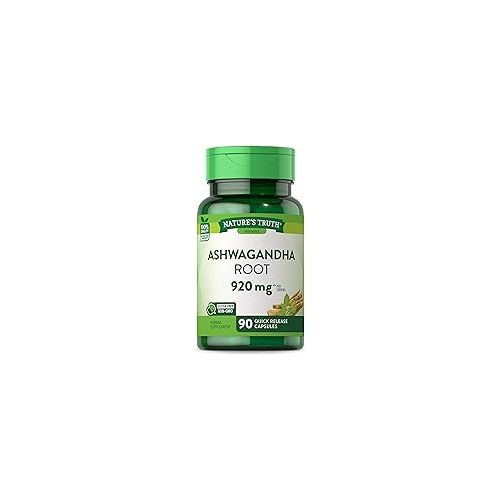 Nature'S Truth Ashwagandha Capsules  920 Mg -90 Count -Non-GMO & Gluten Free Supplement