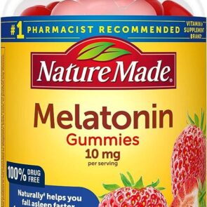 Nature Made Melatonin 10mg Maximum Strength 100% Drug Free Sleep Aid for Adults 70 Gummies