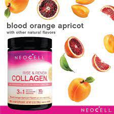 Neocell Collagen Powder with Astaxanthin, Vitamin C & Green Tea Extract, Smooth, Rejuvenate & Energize Your Skin, Gluten Free, Type 1 & 3 Collagen, Blood Orange Apricot