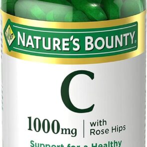 Nature'S Bounty Vitamin C + Rose Hips, Immune Support, 1000mg, Coated Caplets, 100 Ct