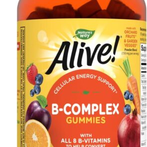 Alive B-Complex Gummies, Cellular Energy Support*, Mango Flavored, 60 Gummies