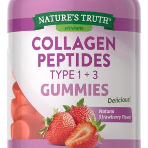 Collagen Gummies for Women 60 Count Type 1 and 3  Natural Strawberry Flavor