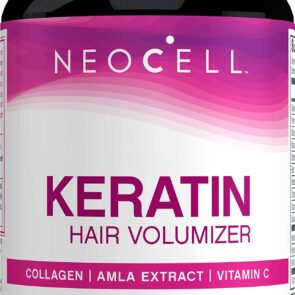 Neocell keratin Hair Treatment, Collagen and Amla Extract, Vitamin C, Improves Hair Strength & Shine, 60 Capsules