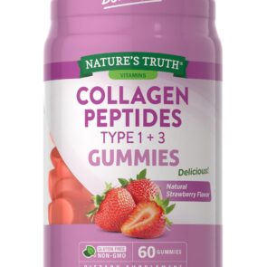 Nature'S Truth Beauty Collagen Gummies 60 Count Type 1 and 3 Natural Strawberry