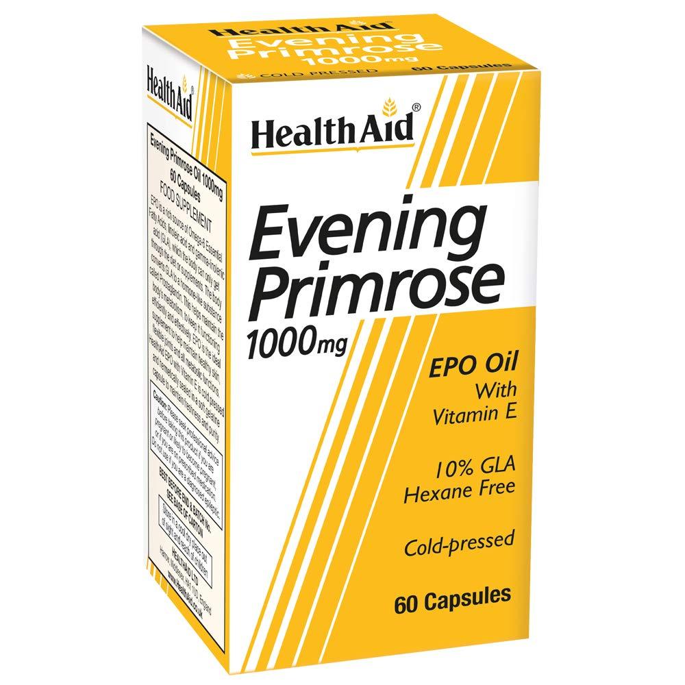 Health Aid Evening Primrose Oil 1000mg + Vitamin E Capsules 60'S