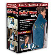 Ontel Relief Wrap ULTRA, Heat and Massage Therapy Wrap, Blue