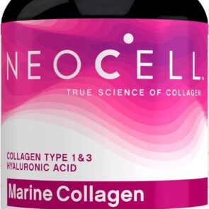 Neocell Marine Collagen, Hyaluronic Acid, Vitamin C, Magnesium, & Zinc, Hydrates Skin & Helps Prevents Collagen Depletion, Non-GMO, Gluten Free, Paleo Friendly, Hydrates Skin, Type 1 & 3, 120 Capsules