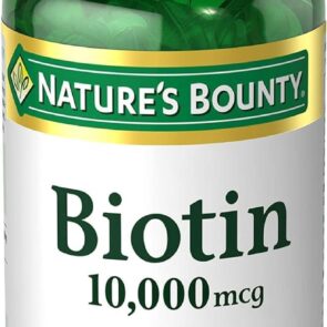 Nature'S Bounty Biotin, Supports Healthy Hair, Skin and Nails, 10,000 mcg, Rapid Release Softgels, 120 Ct