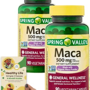 Spring valley Maca Dietary Supplement Organic 500mg, 90 Veg. Capsules