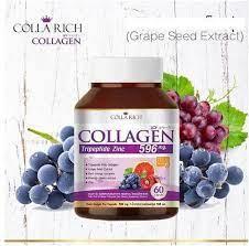 Colla Rich Collagen Tripeptide Zinc 596 mg Anti-Ageing Reduce Wrinkles 60 capsules