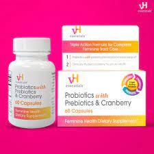 VH essentials Probiotics with Prebiotics and Cranberry Feminine Health Supplement - 60 Capsules