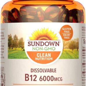 Sundown Vitamin B12 Microlozenges, 6000 mcg, Cherry Flavor, 60 Count