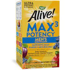 Nature'S Way Alive! Max3 Potency Multivitamin, Antioxidants & High Potency B-Vitamins to Support Cellular Energy Metabolism 90 tablets