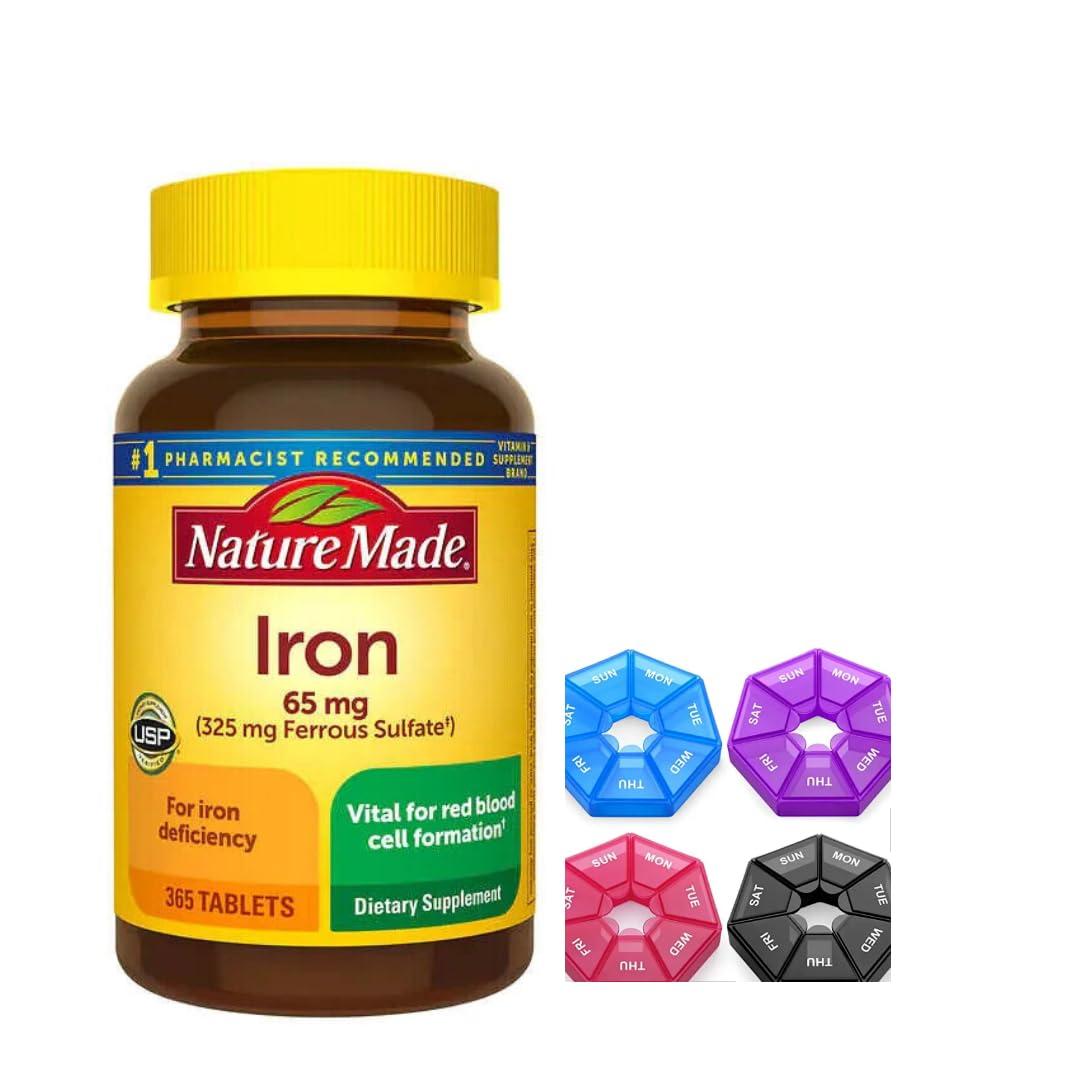 Nature'S Made Iron 65 mg, 365 Tablets Vital for red Blood cells Formation