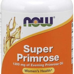 Now Super Primrose 1300 mg with Naturally Occurring GLA  FOR WOMEN HEALTH 60 Softgels