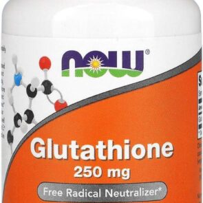 Now Glutathione 250 mg, Detoxification Support Free Radical Neutralizer 60 Veg Capsules