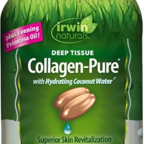 Irwin Naturals Super Deep Tissue Collagen-Pure 80 Liquid Softgels Intense Nourishment for The Skin - 2,000 mg of Hydrolyzed Collagen