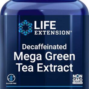 Life Extension  Green Tea Extract – Polyphenol-Rich, Cell Health, Heart Health, Brain Health, Antioxidant Protection – Non-GMO, Gluten-Free, Vegetarian – 100 Capsules