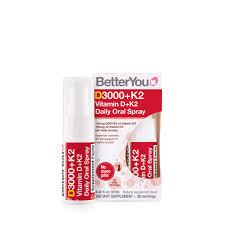 BETTER YOU D3000 Plus K2 Vitamin D Plus K2 Oral Spray for Unisex