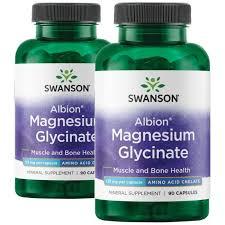 Swanson Albion Magnesium Glycinate, Helps Support Nerve, Muscle, Boe & Heart Health 90  caps