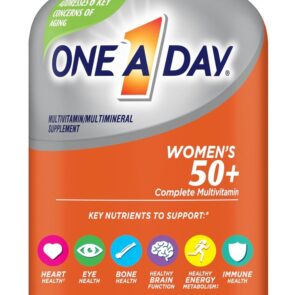 One A Day Women’s 50+ Multivitamins Tablet, Multivitamin for Women with Vitamin A, C, D, E and Zinc for Immune Health Support*, Calcium  200 Count